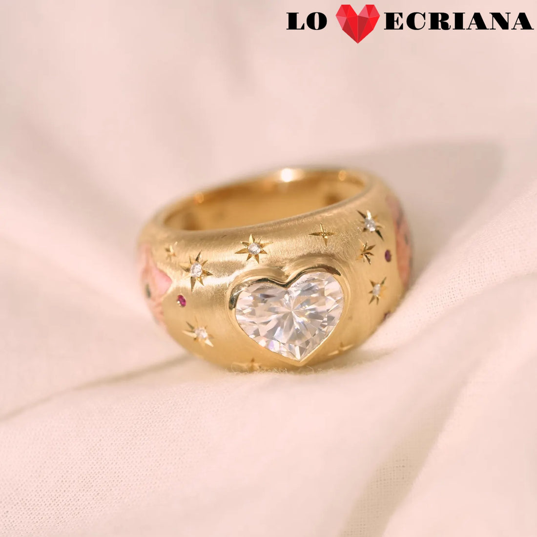 Enamel Reverie Heart Ring