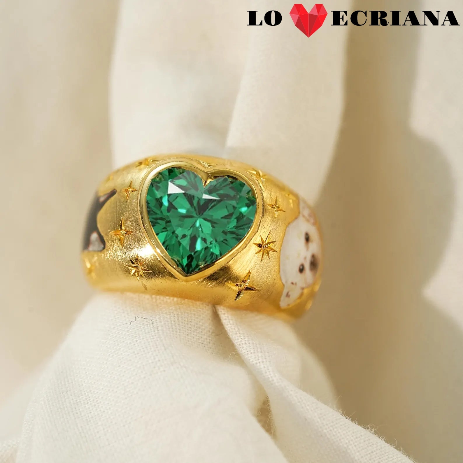 Enamel Reverie Heart Ring