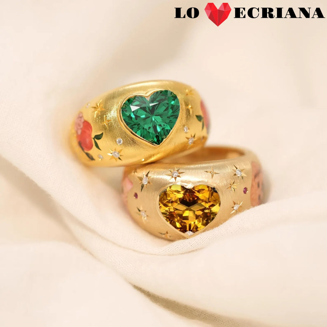 Enamel Reverie Heart Ring