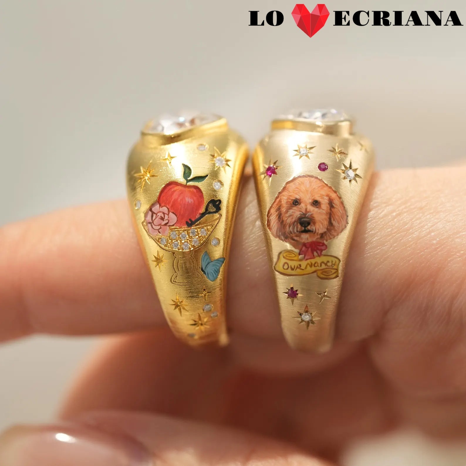 Enamel Reverie Heart Ring