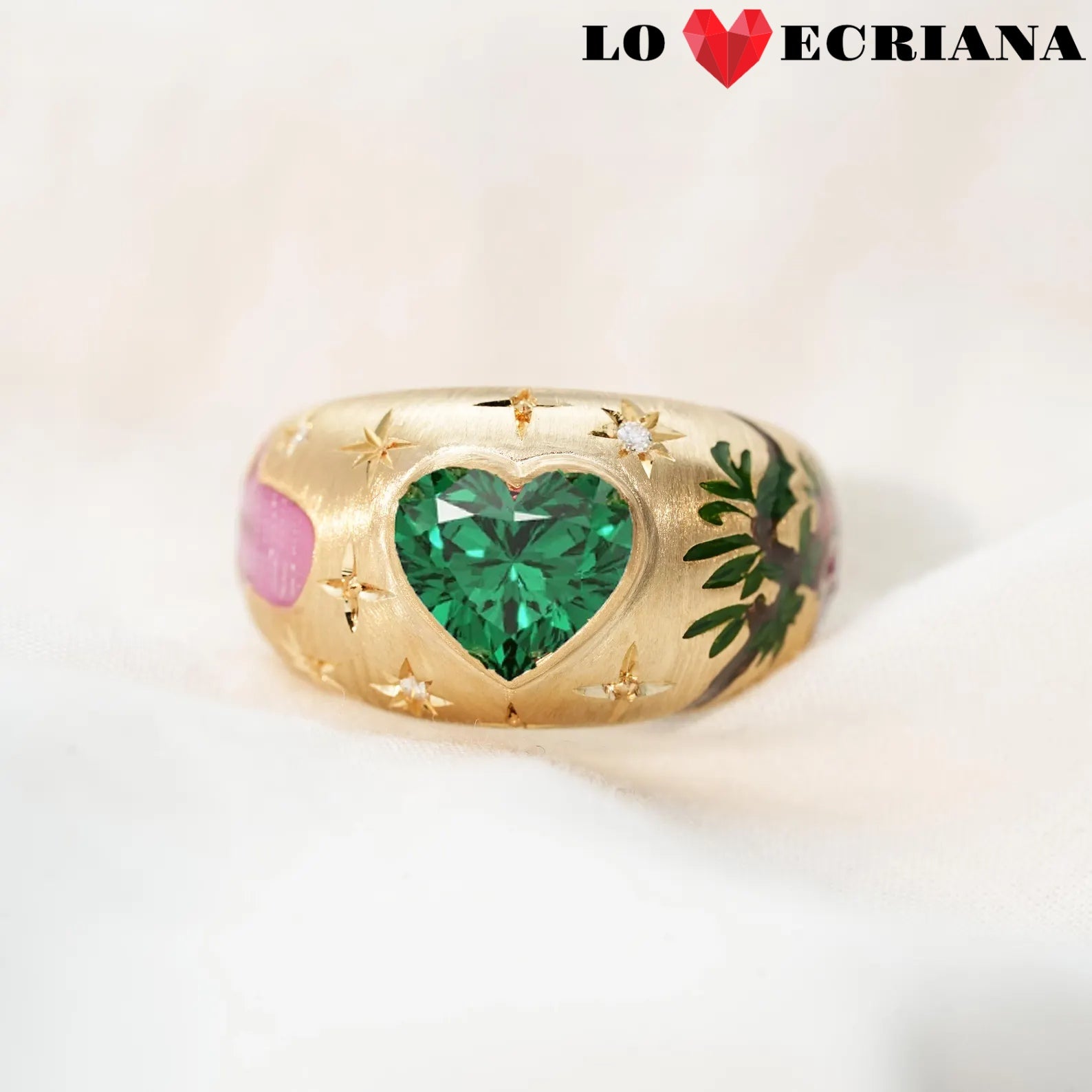 Enamel Reverie Heart Ring