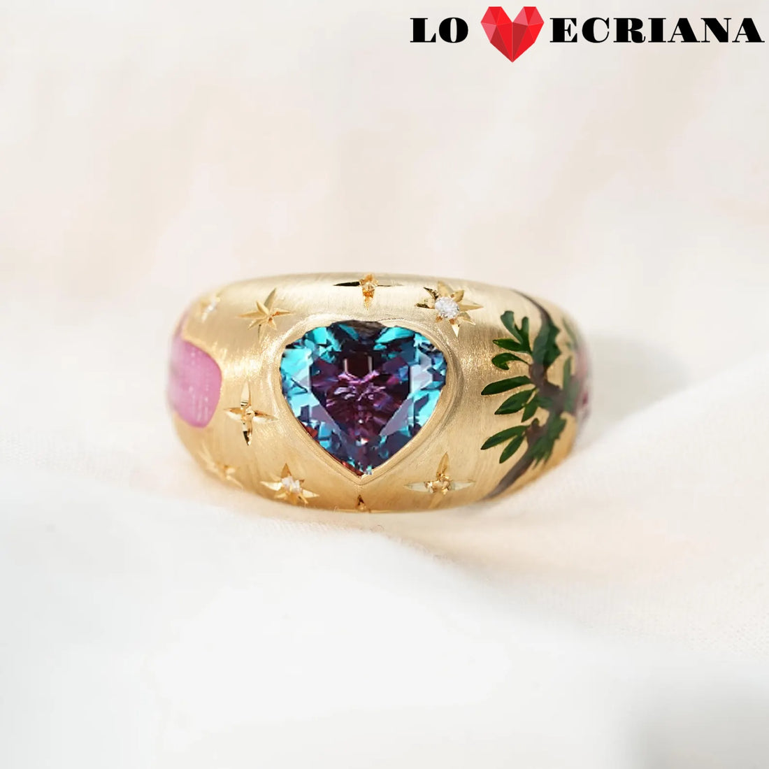 Enamel Reverie Heart Ring