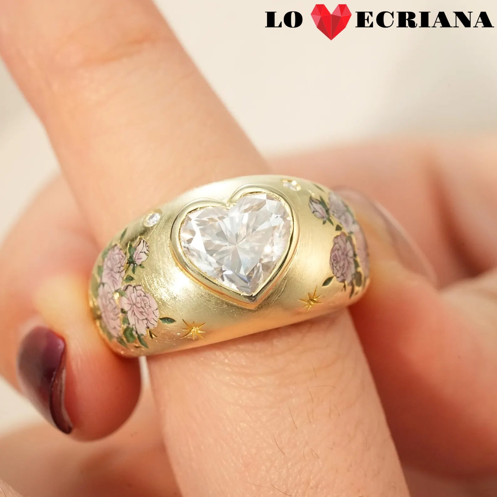 Enamel Reverie Heart Ring