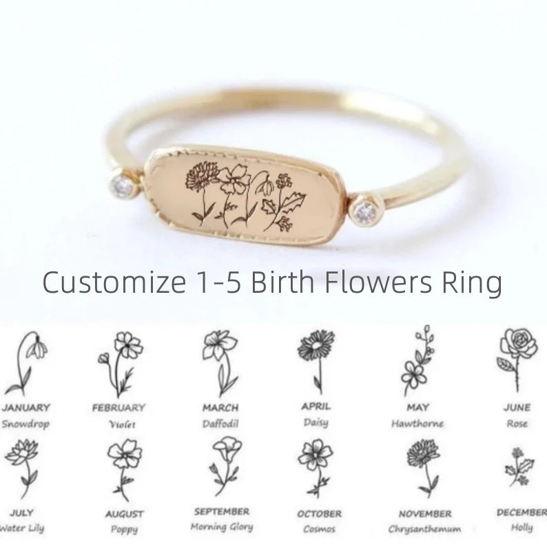 Lovecriana Dainty Flower Ring • Birthday Gift For Her