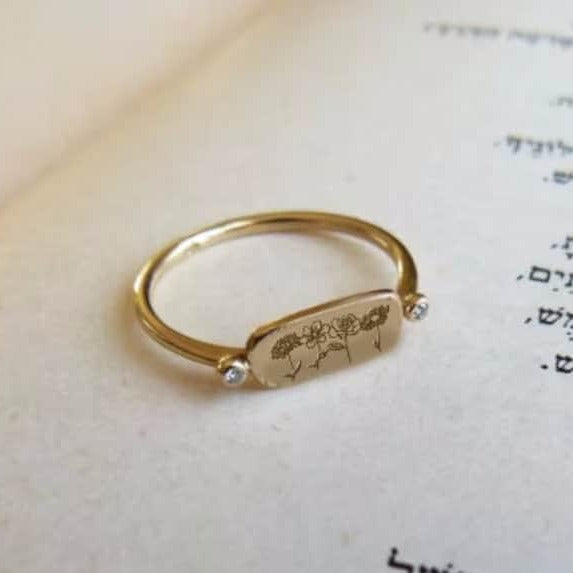 Lovecriana Dainty Flower Ring • Birthday Gift For Her