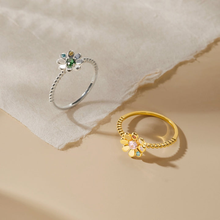 Lovecriana Mom Birthstone Ring, Family Birthstone Ring