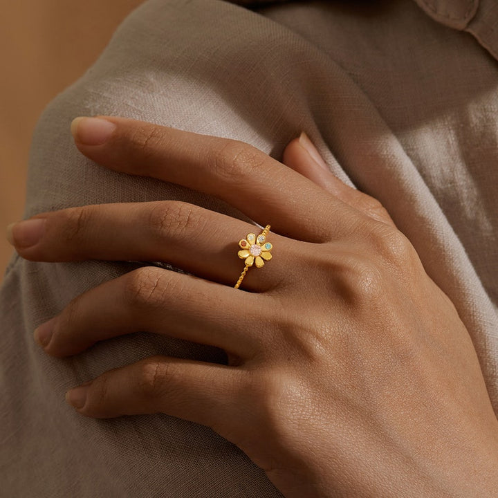 Lovecriana Mom Birthstone Ring, Family Birthstone Ring