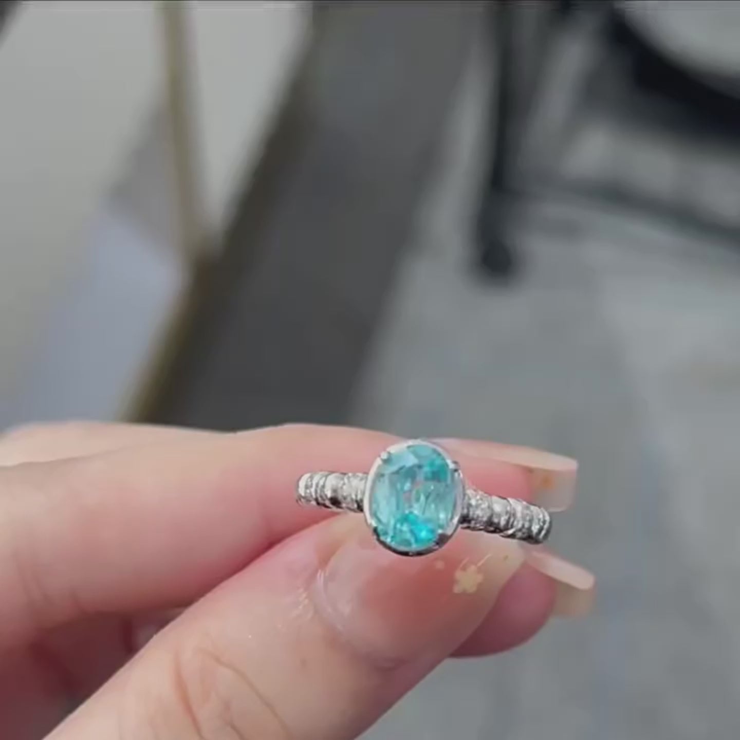 Bright Sea Blue Ring